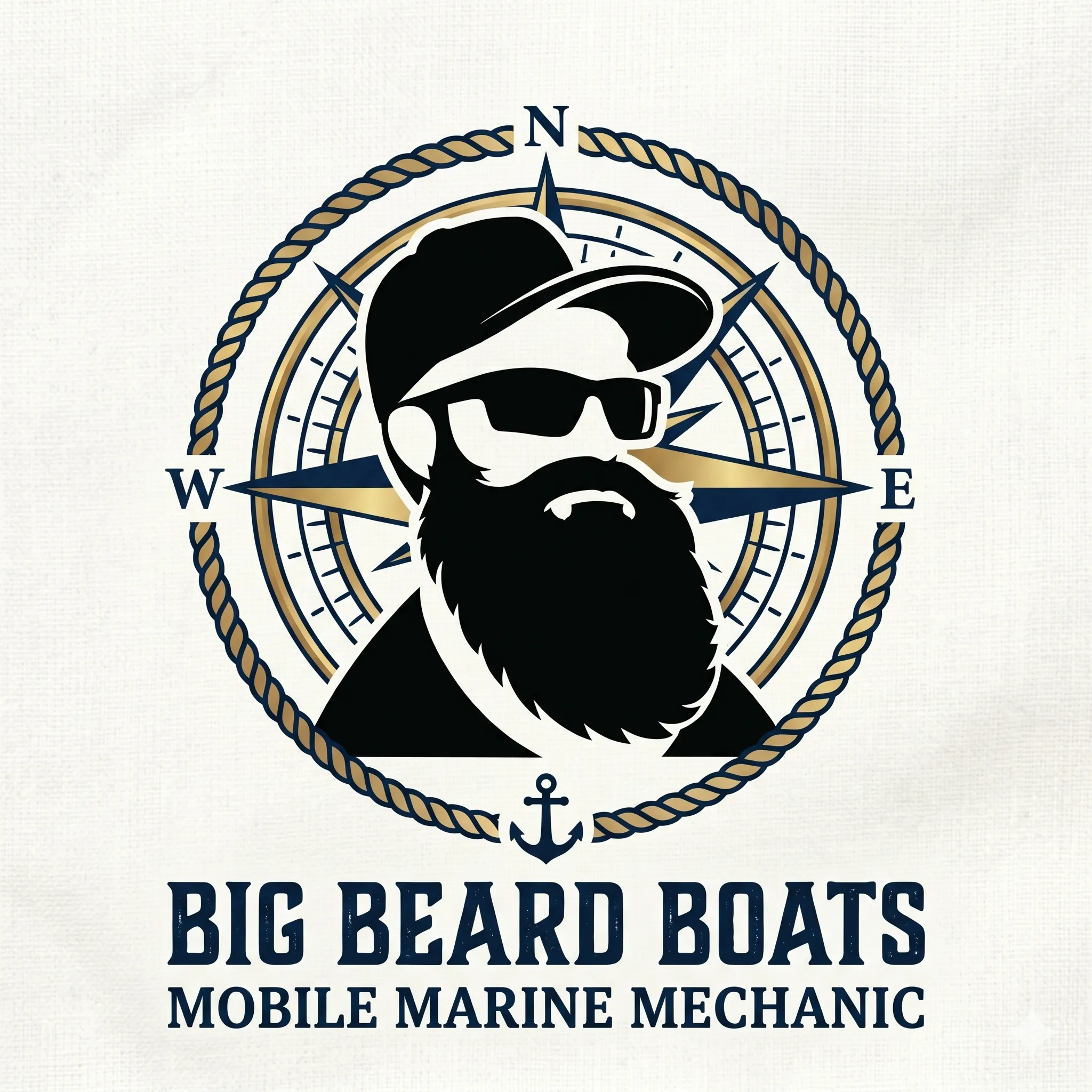 Big Beard Boats — Mobile Marine Mechanic logo